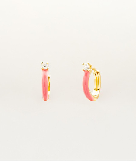 Aros Enamel Pink